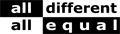 Logo kampaně All Different – All Equal