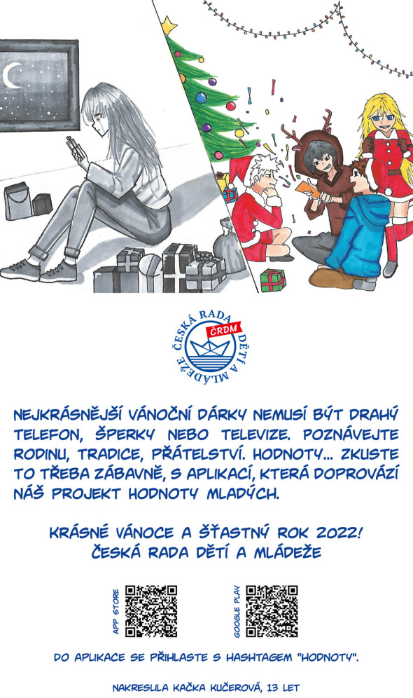 PF 2022 ČRDM (obrázek na PF nakreslila Kačka Kučerová, 13 let)