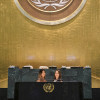 Mladé delegátky ČR do OSN z pilotního ročníku Zuzana Vuová a Petra Bezděková (foto UN Photo / Kim Haughton)